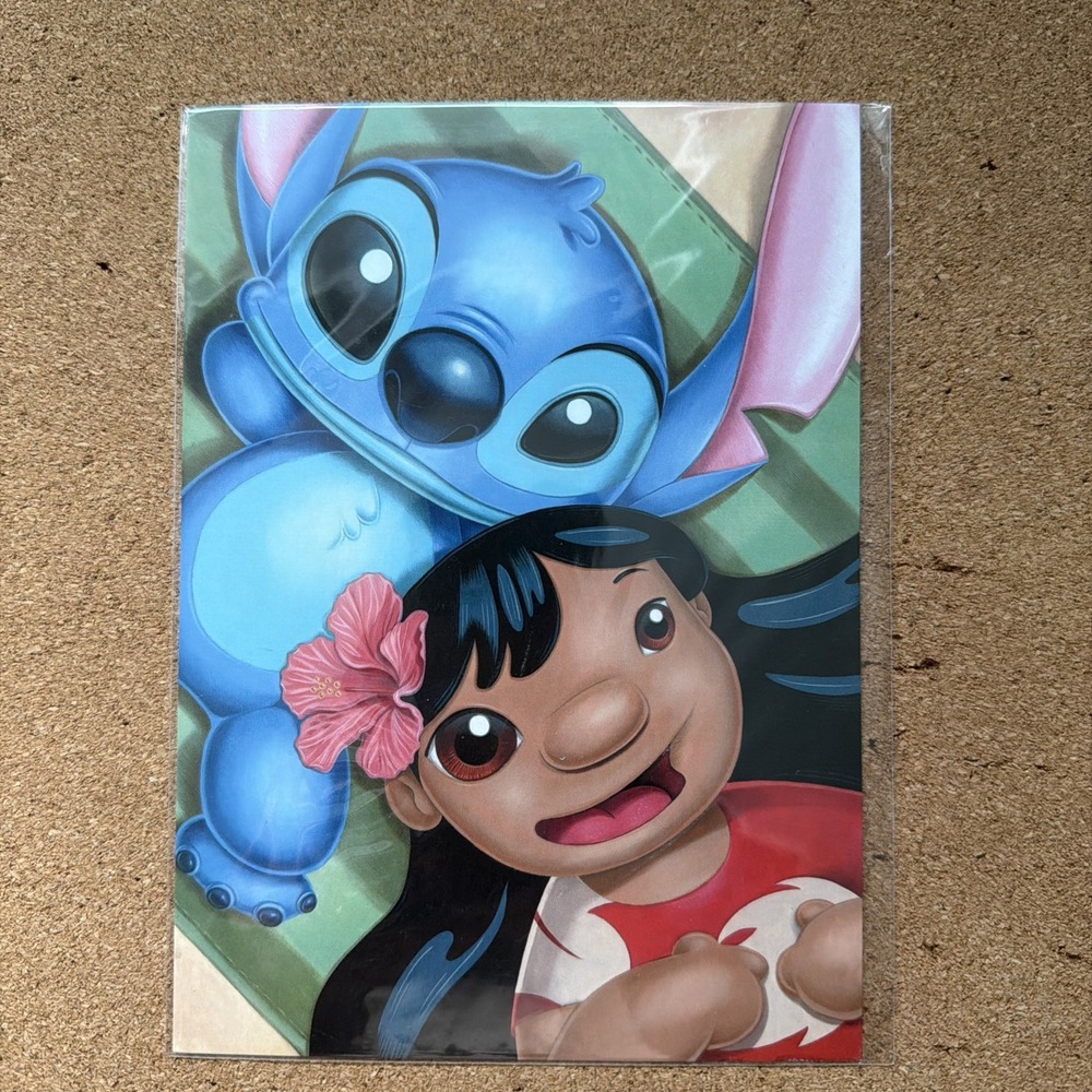 Disney WonderGround Gallery‎ 5x7 Postcard Lilo & Stitch Ohana NEW